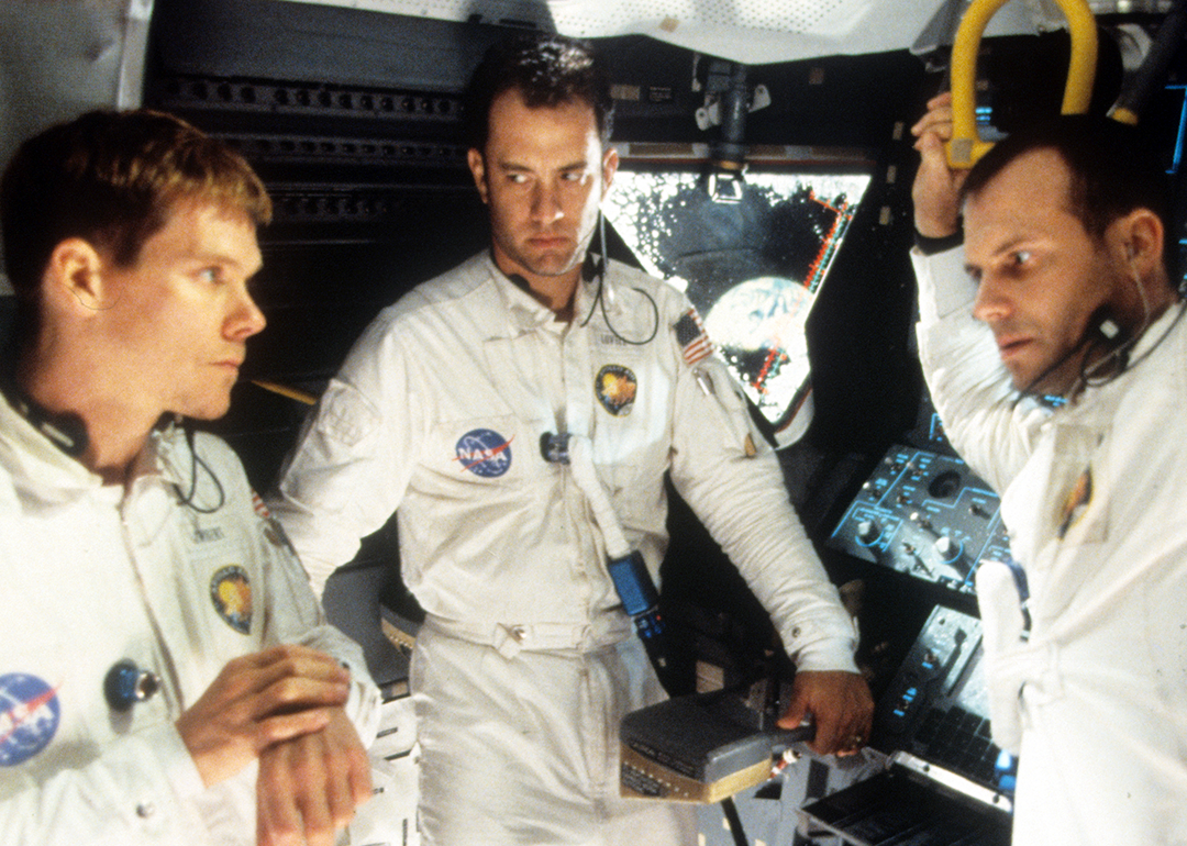 Kevin Bacon, Tom Hanks, and Bill Paxton in a scene from 'Apollo 13’.