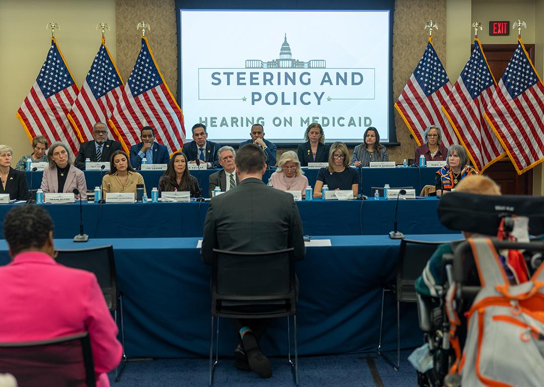 Kody Kinsley, Secretary of the North Carolina Department of Health and Human Services, giving a testimony during a House Democratic Steering and Policy Committee meeting on Medicaid in Washington, D.C..