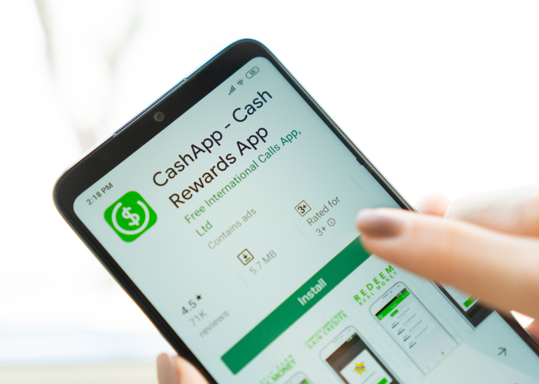 A phone open to Cash App